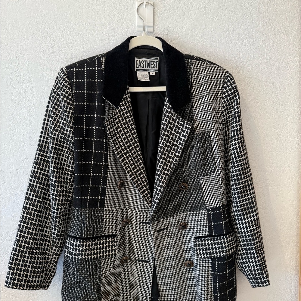 EastWest Black and White Women's Blazer